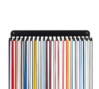 Wall-Mounted Trophy Display Hanger - 40.6x4.5 cm Steel Black Rack | Perfect for Displaying Medals, Keychains, Lanyards, Hats, Scarves, and Racing Collectibles, Sleek and Attractive Organizer for Racer