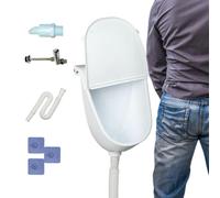Wall Mounted Urinal - Flushing, Overflow-Proof | ABS, Lid, Commercial/Home