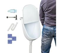 Wall Mounted Urinal - Flushing, Overflow-Proof | ABS, Lid, Commercial/Home