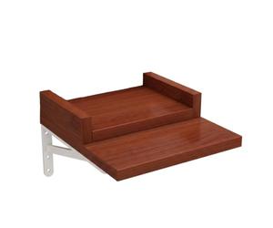 Wall Mounted Wooden Buddhist Altar Table for Buddha Statue Home Shrine(Teak color A,S)