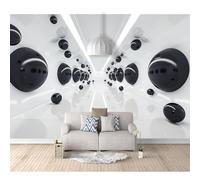 Wall Mural 3D Effect Modern white-black tunnel optical illusion 100x70cm Self-adhesive Wallpaper Large Sticker Decor Print Picture Image Design Photo Art