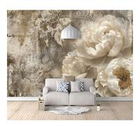 Wall Mural 3D Effect Vintage floral grey 100x70cm Self-adhesive Wallpaper Large Sticker Decor Print Picture Image Design Photo Art