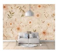 Wall Mural 3D Effect Vintage floral leaves beige 100x70cm Self-adhesive Wallpaper Large Sticker Decor Print Picture Image Design Photo Art