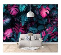 Wall Mural 3D Pattern Tropical foliage dark plants 100x70cm Self-adhesive Wallpaper Sticker for Bedroom Living Room Photo Art Posters Backdrop
