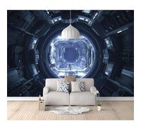 Wall Mural 3D Photo Self-adhesive Wallpaper Space station passage dark 100x70cm Sticker Home Decor Tv Background Large Art Painting Posters