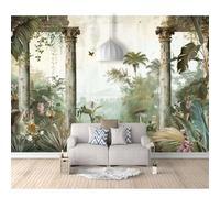 Wall Mural 3D Photo Self-adhesive Wallpaper Vintage tropical jungle palm tree green 100x70cm Removable Sticker Home Decor Tv Background Large Art Painting Posters