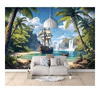 Wall Mural 3D Print Self-adhesive Wallpaper Photo Natural scenery scenery sailing 100x70cm Art Living Room Sofa Tv Background Painting Bedroom Office Home Decoration
