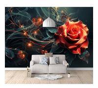 Wall Mural 3D Self-adhesive Wallpaper Dark romantic red rose love 100x70cm Sticker Home Decor Tv Background Large Art Painting Posters