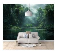 Wall Mural 3D Self-adhesive Wallpaper Forest fog landscape 100x70cm Sticker Home Decor Tv Background Large Art Painting Posters