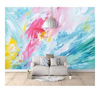 Wall Mural 3D Self-adhesive Wallpaper Hand-painted color minimalist graffiti 100x70cm Sticker Home Decor Tv Background Large Art Painting Posters