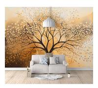 Wall Mural 3D Self-adhesive Wallpaper Oil painting of the leaves of the fortune tree 100x70cm Sticker Home Decor Tv Background Large Art Painting Posters