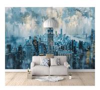 Wall Mural Self-adhesive Wallpaper 3D Abstract oil painting modern city night scene 100x70cm For Living Room Bedroom Tv Background Office Restaurant Motif Stickers