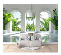 Wall Mural Self-adhesive Wallpaper 3D Arches forest natural landscape 100x70cm for Living Room and Bedroom Murals Home Decoration Photo Stickers Art