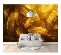 Wall Murals Custom Photo Self-adhesive Wallpaper 3D Gold feather sequins 100x70cm Large Living Room Sofa Bedroom Modern Painting Home Decor Posters
