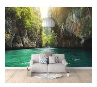 Wall Murals for Bedrooms Adults Mountains, rivers, trees, forests, green landscapes 100x70cm Photo Self-adhesive Wallpaper Creative DIY Art Mural Decoration Decal Living Room Dining Bedroom Decor