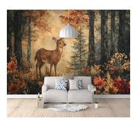 Wall Murals Self-adhesive Wallpaper Animal deer in the jungle 100x70cm for Bedroom 3D Render Stickers Decals Posters