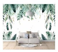 Wall Murals Self-adhesive Wallpaper for Bedroom Simple green weeping leaves 100x70cm 3D Sticker Art Waterproof DIY Decor Living Room Classroom Offices Home Decoration