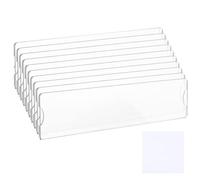 Wall Nameplate Holder Set - 10 Acrylic Door Sign Holders With 20 Double-Sided Tapes | Clear Name Plate Holders For Classroom, Office, Or Home Wall Display And Easy Sign Replacement