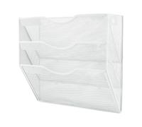 Wall Paper Organizer - 3 Niveaux Metal File Rack 32.5x30x10.5cm | Support Mural Document Plateau Trieur | File Organizer For Office Cubicle Desk Bureau Home Classroom Teacher Door Bathroom