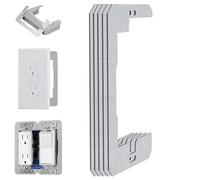 Wall Plate Spacer, Metal Flush Fit Leveling Device for Electrical Box | Receptacle Spacers Shims Leveler for Fixing Walls, Electrical Outlet Boxes and Switch Outlet Box Leveling Shims