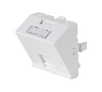 Wall Plate With 30° Angle For 1x Rj45 Outlet- 45 X 45 Mm