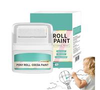 Wall Rolling Paint - 50 Gram Mini Paaint Roll, Compact Portable Roller| Quick-Dry White Water-Based Walls Paiint For Touch-Ups, Cover, Home Restoration DIY Painting Project
