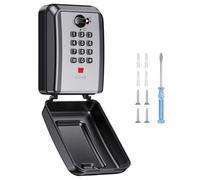 Wall Safe Key Lock Box, 12 Digit Combination Lock Box with Resttable Code, Large & Weatherproof, Key Safe Storage Box