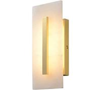 Wall Sconces, Wall Light Modern Brass Marble Wall Lantern Bedroom Bedside Lighting Wall Sconce ng Room Hallway Wall Light Fixture Indoor LED ble Wall Mount Lamps H11.82in Bedside Decor Lamp