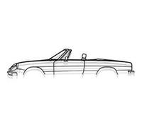 Wall Sculpture Shape Paris Silhouette De Voiture - Marque Au Quadrifoglio Spider 1979 Noir 120cm Noir G
