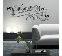 Wall Smart Designs Lady Gaga Mural Citation Phrase Autocollant Sticker Mural Pochoir Vinyle Graphique Transfert Wsd480 - Noir Mat, Medium