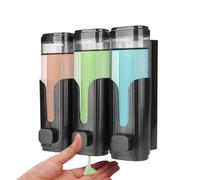 Wall Soap Distributeur - Wall Mount Soap 21 x 20 cm | Liquid Dispenser, Leakproof Wide Opening 3 Bottles For Bathroom, Shampoing, Conditioner, Bathroom, Dispenseer, Home