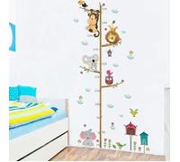 Wall Sticker Jungle Animaux Sauvages Ramifiée Toise de Mesure Mural Wall Sticker Stickers pour Les Enfants décoration