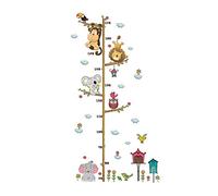 Wall Sticker Jungle Animaux sauvages Ramifiée Toise de mesure mural Wall Sticker Stickers pour les enfants décoration enfant Chambre