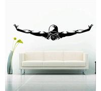 Wall Stickers，Wall Decals，Coffee Cup Wall Stickers for Kitchen,12X58 Cm Swim Sticker Logo Name Swimmer Decal Swimming Posters Vinyl Wall Decals Decor Mural Swim Sticker