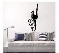 Wall Stickers，Wall Decals，Coffee Cup Wall Stickers for Kitchen,Dancing Gymnastics Wall Sticker PVC Decor Kitchen and Gym Sitting Room The Bedroom 25X65Cm