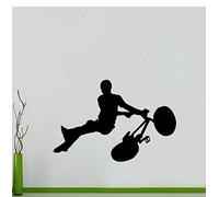 Wall Stickers，Wall Decals，Coffee Cup Wall Stickers for Kitchen,Extreme Sport Bicycles Decor PVC Wall Sticker Sitting Room The Bedroom 48X32Cm