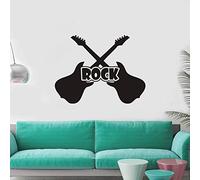 Wall Stickers，Wall Decals，Coffee Cup Wall Stickers for Kitchen,Guitar Wall Decal Vinyl Rock and Roll Guitar Instrument Wall Stickers Music Studio Wall Art Mural Musican D