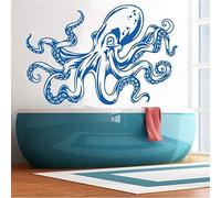 Wall Stickers，Wall Decals，Coffee Cup Wall Stickers for Kitchen,Octopus Tentacles Wall Decal Eco-Friendly Sea Ocean Animal Vinyl Art Mural Bathroom Wall Sricker Glass Wall