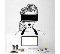 Wall Stickers，Wall Decals，Coffee Cup Wall Stickers for Kitchen,Wall Stickers Decal Virtual Reality Set Girl Art Decoration Vinyl Art Murals Home Decor Living Room 56X73Cm