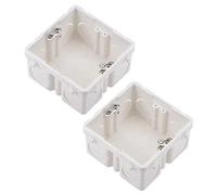 Wall Switch Box, Deep Case Encastré Mount 86 Type Single Gang White 2pcs