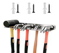 Wall Tool Organizer, 5 Slot Garage Utility Wall Rack, Heavy Duty Tool Storage Holder, Space Saving, Screwdriver Organizer for Hammer Plier Wrench Shed Workshop Factory Home, 11.81x3.94 Inches