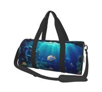 Wall Underwater World Sac de voyage avec poche et sangle réglable Grand sac de sport tendance pour homme et femme Noir Taille unique, Noir , Taille unique, Mode