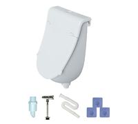 Wall Urinal - Commercial Urine Diverter, Overflow Proof With Lid, Men Kids Outside, Bathroom Garage Camping, Top Performance Plumbing Category, White Portable