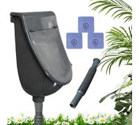 Wall Urinal Fixture, Bathroom Standing Pot, 11.22x7.09x15.16 Inches Outdoor Toilet Unit, Lid Basin, Vertical Mount Restroom Tool, Hygiene Facility Device for Men, Boys, Home, Courtyard, and RV
