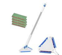Wall Washing Mop, Flexible Lightweight Triangular Wall Cleaner Tool 5.91x5.91 inches, Multipurpose Cleaning Supplies for Ceiling, Mirror, Glass, Window, Door, Tiles