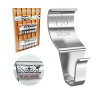 Wall35 Porta Over The Door Hook for Organization and Storage, Black Wire Basket with 6 Hooks