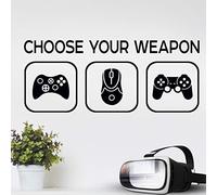 Wall4Stickers Choose Your Weapon Choisissez Votre pièce d'enfant Vinyle Mural Décalque Garderie des Gamins Joueurs Art Adolescent vidéo Jeu Mural