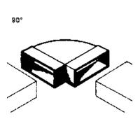 Wallair 20200112 Système de ventilation pour conduites plates 100 raccord de tuyau coudé à 90°