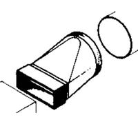 Wallair 20200115 Système de ventilation pour conduites plates 100 pièce de jonction 110/100