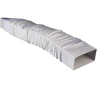 Wallair N15898 Système de Ventilation pour conduites Plates 150 Adaptateur Flexible pour Tuyau carré